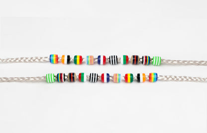 Hair pearl plastic small colored AFROline-1